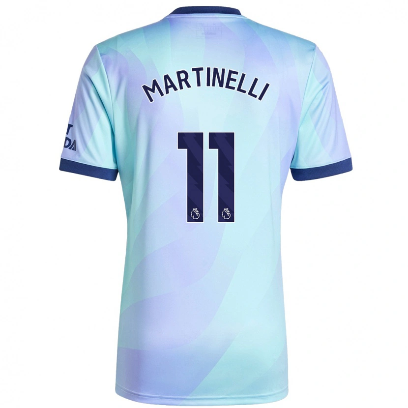Danxen Donna Maglia Gabriel Martinelli #11 Acquamarina Kit Gara Third 2024/25 Maglietta