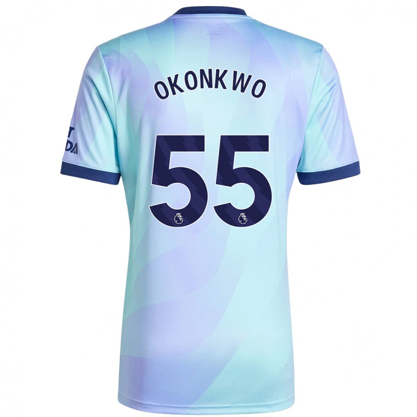 Danxen Donna Maglia Brian Okonkwo #55 Acquamarina Kit Gara Third 2024/25 Maglietta
