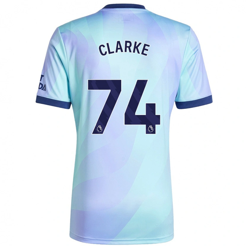Danxen Donna Maglia Brayden Clarke #74 Acquamarina Kit Gara Third 2024/25 Maglietta
