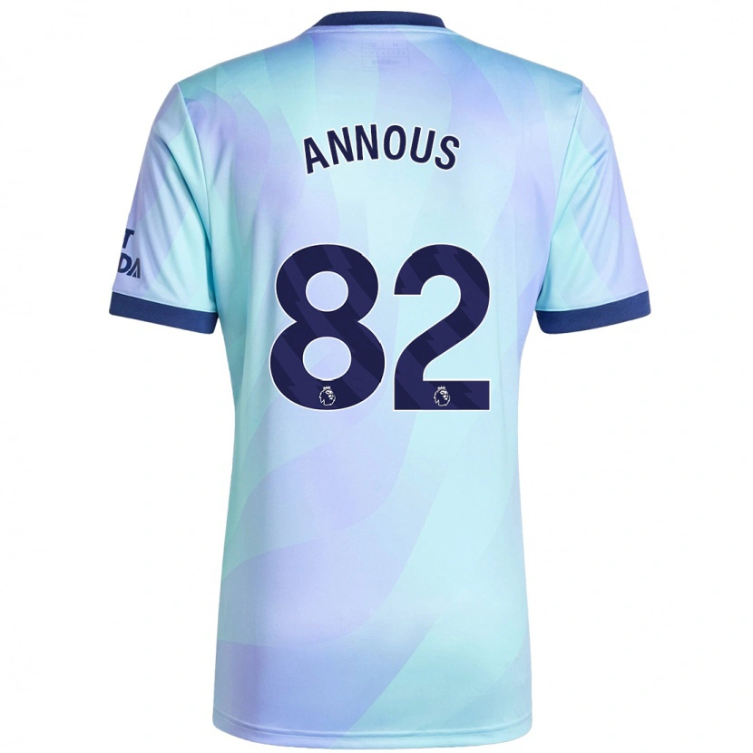 Danxen Donna Maglia Andre Annous #82 Acquamarina Kit Gara Third 2024/25 Maglietta