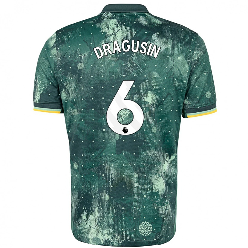 Danxen Donna Maglia Radu Drăgușin #6 Verde Menta Kit Gara Third 2024/25 Maglietta
