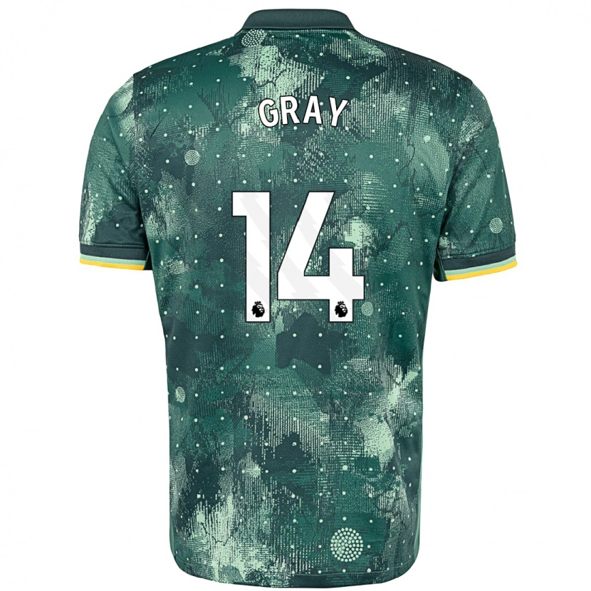 Danxen Donna Maglia Archie Gray #14 Verde Menta Kit Gara Third 2024/25 Maglietta