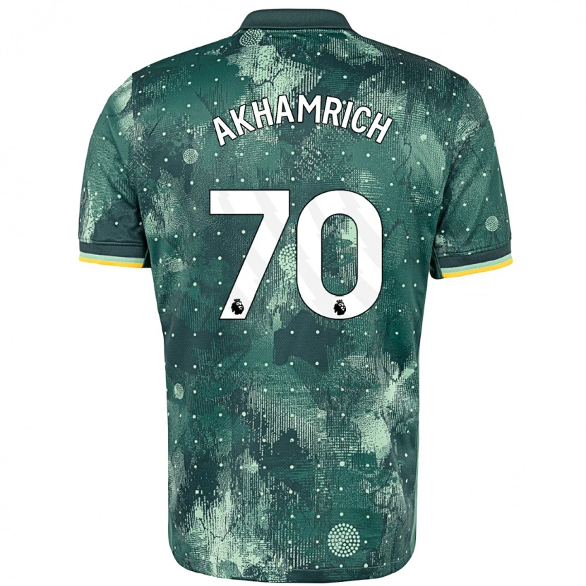 Danxen Donna Maglia Yusuf Akhamrich #70 Verde Menta Kit Gara Third 2024/25 Maglietta
