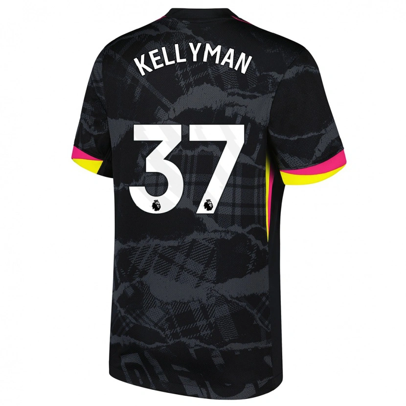 Danxen Donna Maglia Omari Kellyman #37 Nero Rosa Kit Gara Third 2024/25 Maglietta