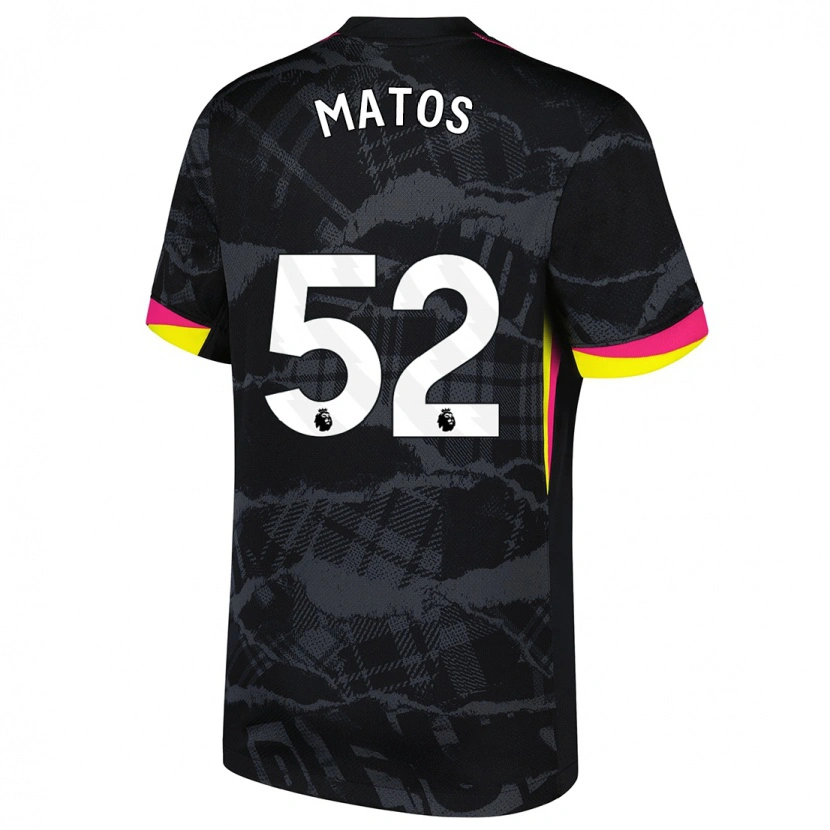 Danxen Donna Maglia Alex Matos #52 Nero Rosa Kit Gara Third 2024/25 Maglietta