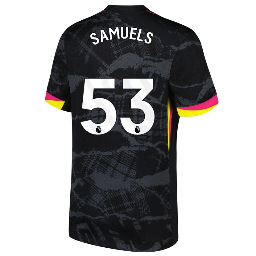 Danxen Donna Maglia Ishé Samuels-Smith #53 Nero Rosa Kit Gara Third 2024/25 Maglietta