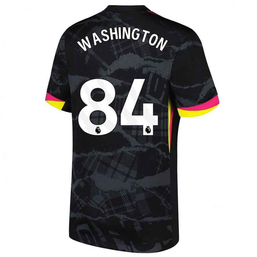 Danxen Donna Maglia Marcell Washington #84 Nero Rosa Kit Gara Third 2024/25 Maglietta