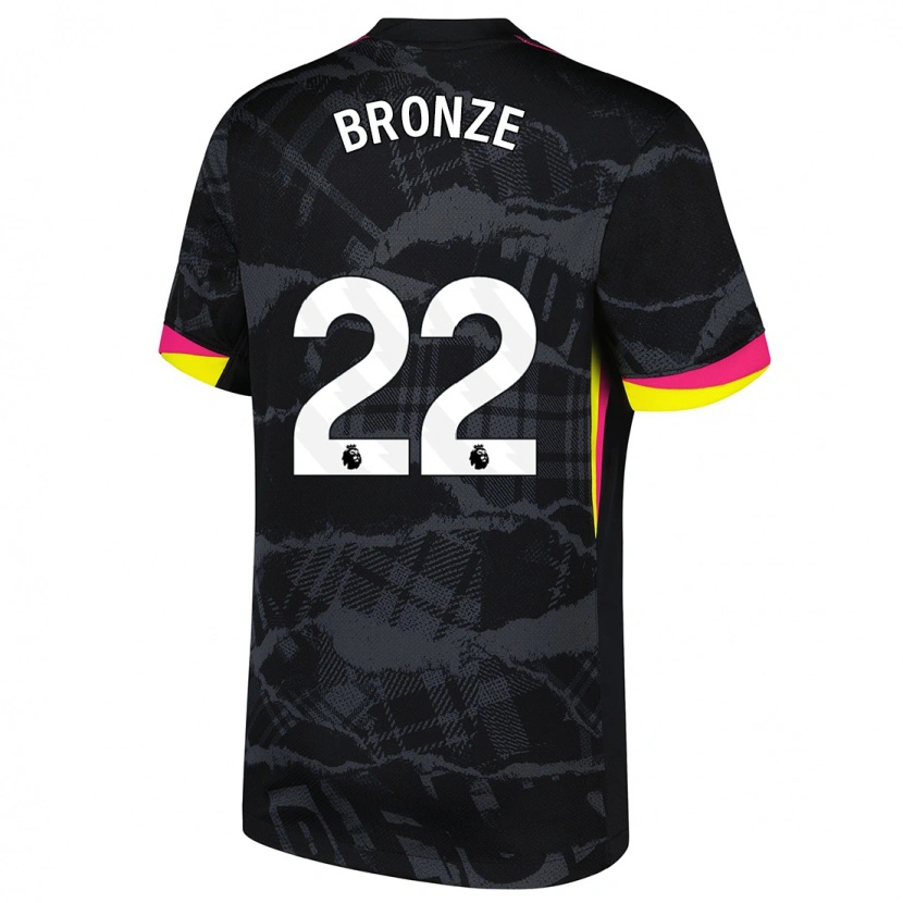 Danxen Donna Maglia Lucy Bronze #22 Nero Rosa Kit Gara Third 2024/25 Maglietta