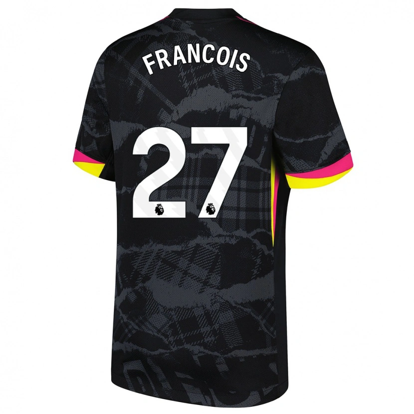 Danxen Donna Maglia Oriane Jean-François #27 Nero Rosa Kit Gara Third 2024/25 Maglietta