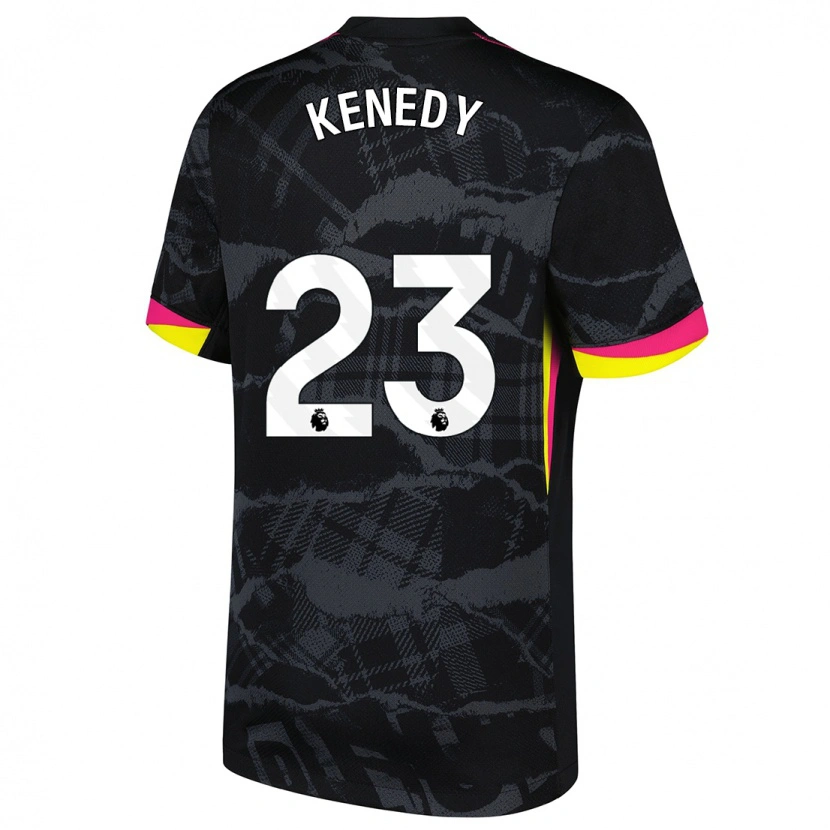 Danxen Donna Maglia Robert Kenedy #23 Nero Rosa Kit Gara Third 2024/25 Maglietta
