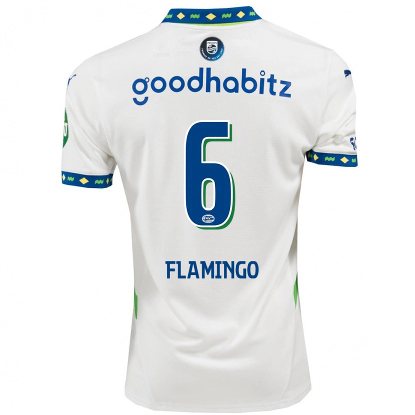Danxen Donna Maglia Ryan Flamingo #6 Bianco Blu Scuro Kit Gara Third 2024/25 Maglietta