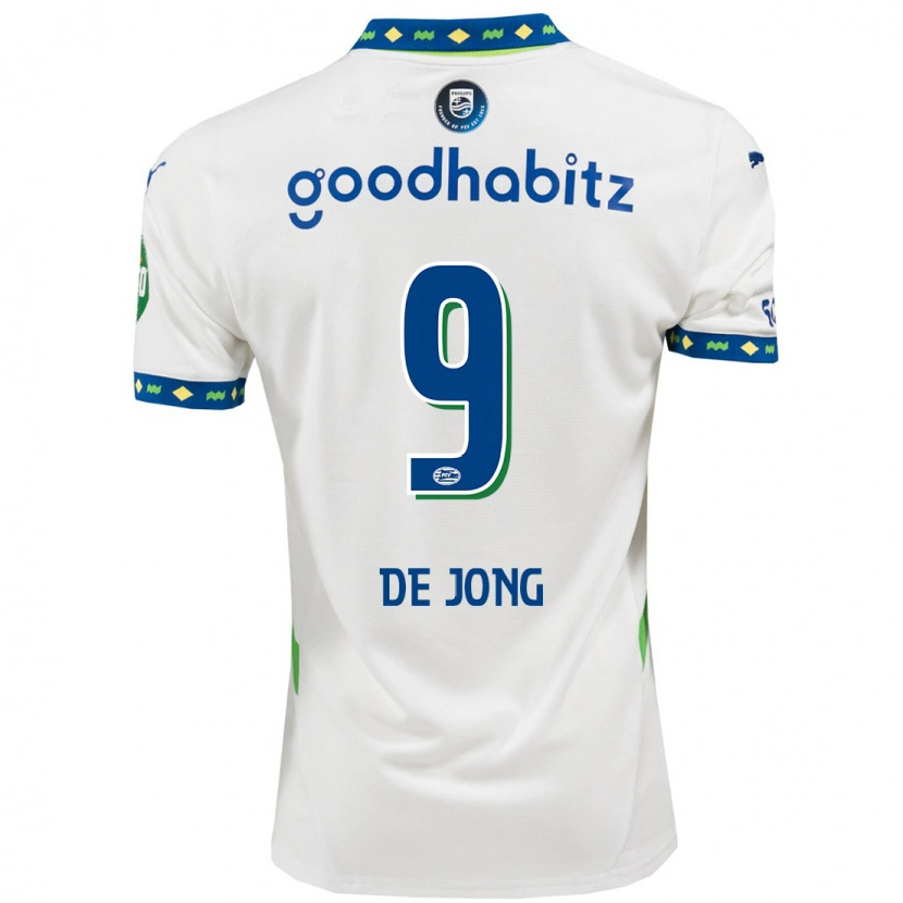 Danxen Donna Maglia Luuk De Jong #9 Bianco Blu Scuro Kit Gara Third 2024/25 Maglietta