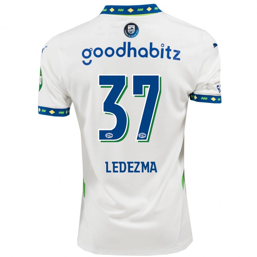 Danxen Donna Maglia Richard Ledezma #37 Bianco Blu Scuro Kit Gara Third 2024/25 Maglietta