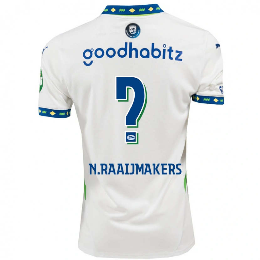 Danxen Donna Maglia Niels Raaijmakers #0 Bianco Blu Scuro Kit Gara Third 2024/25 Maglietta