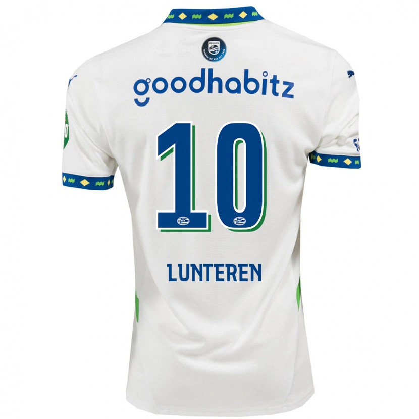 Danxen Donna Maglia Desiree Van Lunteren #10 Bianco Blu Scuro Kit Gara Third 2024/25 Maglietta