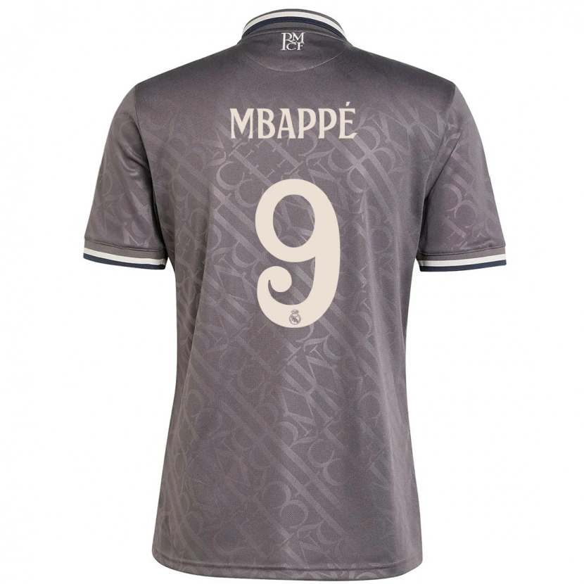 Danxen Donna Maglia Kylian Mbappé #9 Antracite Kit Gara Third 2024/25 Maglietta