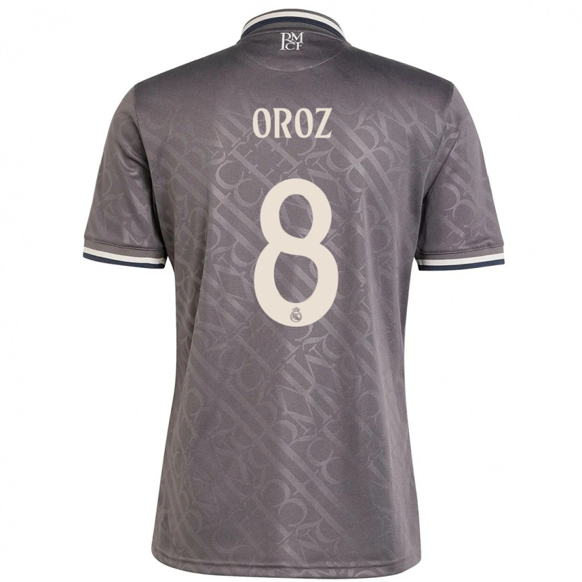 Danxen Donna Maglia Maite Oroz #8 Antracite Kit Gara Third 2024/25 Maglietta