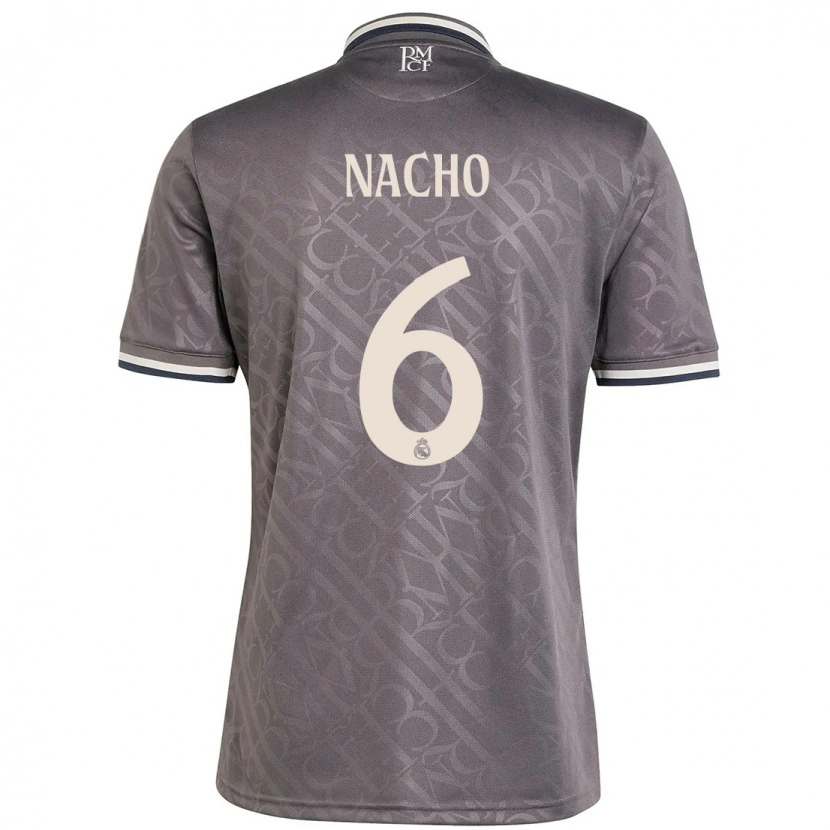 Danxen Donna Maglia Nacho Fernández #6 Antracite Kit Gara Third 2024/25 Maglietta