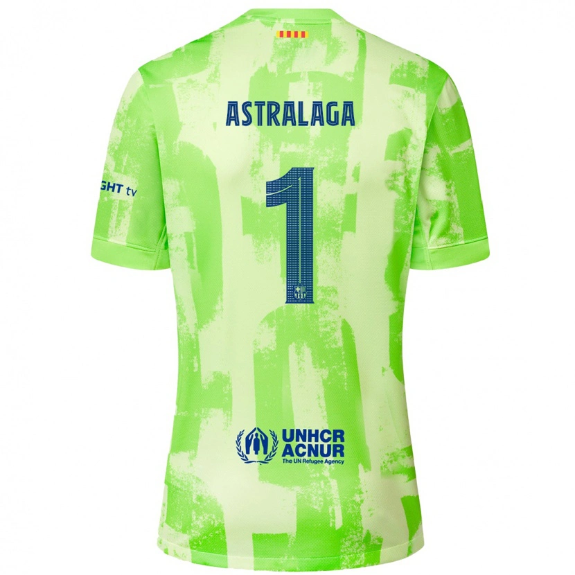 Danxen Donna Maglia Ander Astralaga #1 Lime Kit Gara Third 2024/25 Maglietta