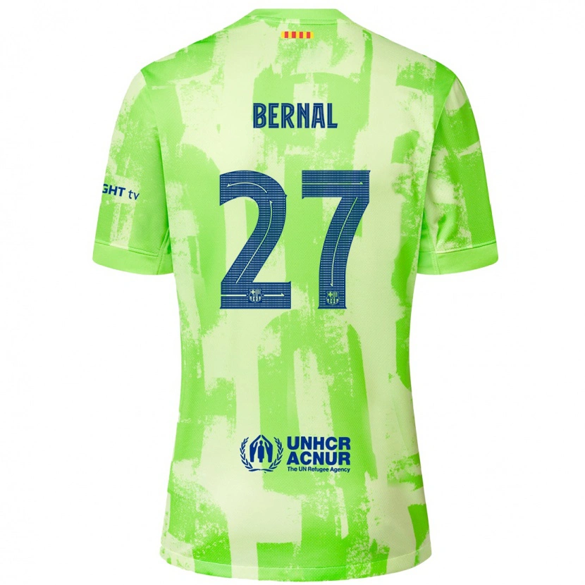Danxen Donna Maglia Marc Bernal #27 Lime Kit Gara Third 2024/25 Maglietta