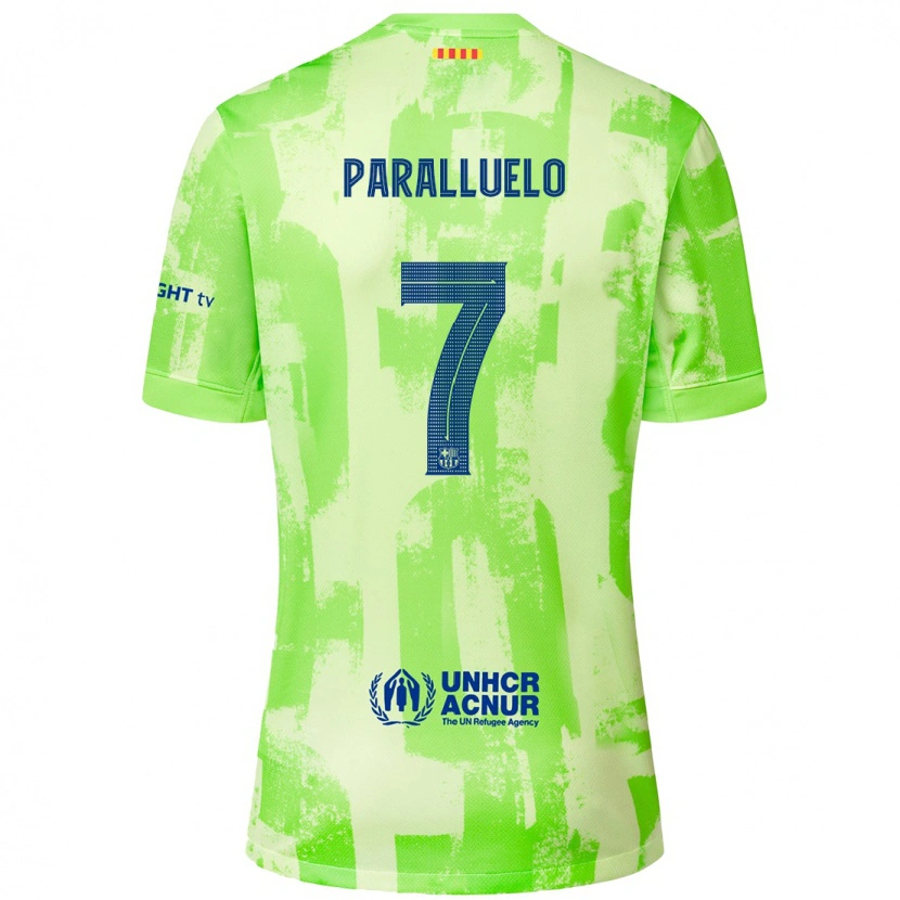 Danxen Donna Maglia Salma Paralluelo #7 Lime Kit Gara Third 2024/25 Maglietta