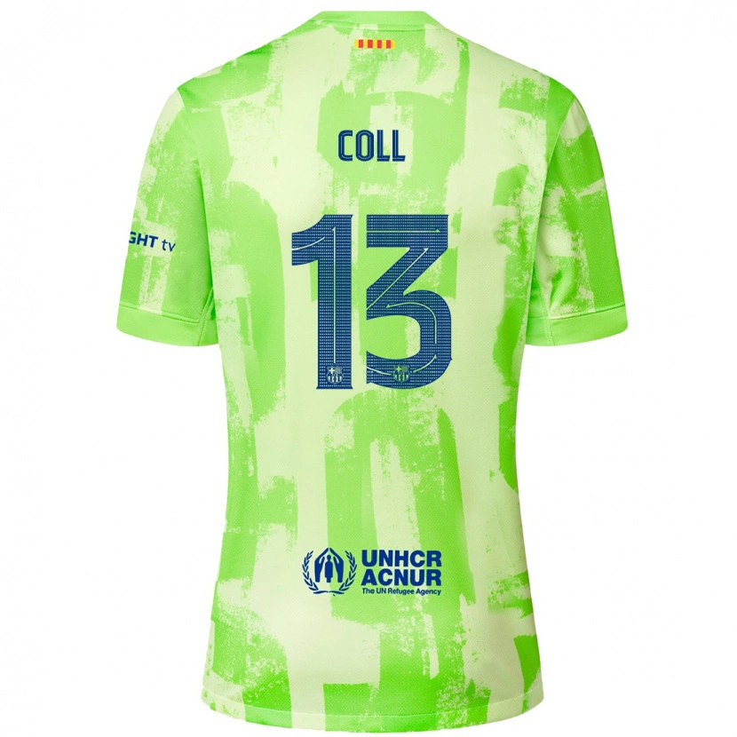 Danxen Donna Maglia Cata Coll #13 Lime Kit Gara Third 2024/25 Maglietta