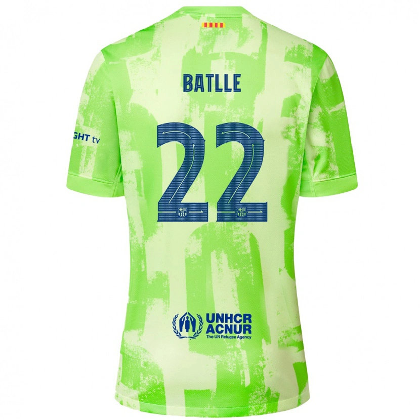Danxen Donna Maglia Ona Batlle #22 Lime Kit Gara Third 2024/25 Maglietta