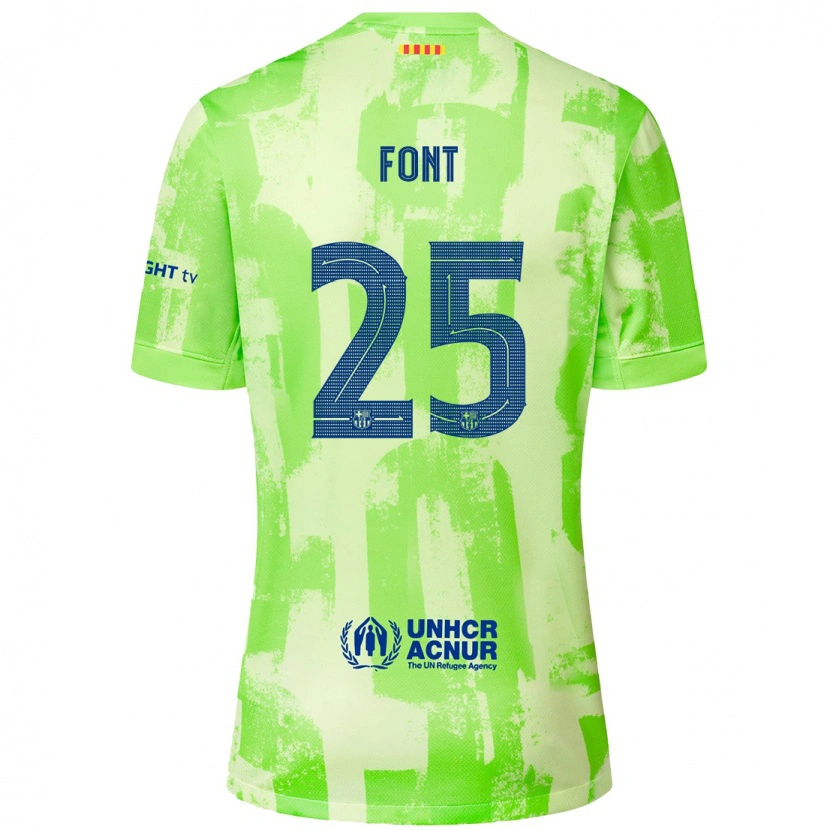 Danxen Donna Maglia Gemma Font #25 Lime Kit Gara Third 2024/25 Maglietta