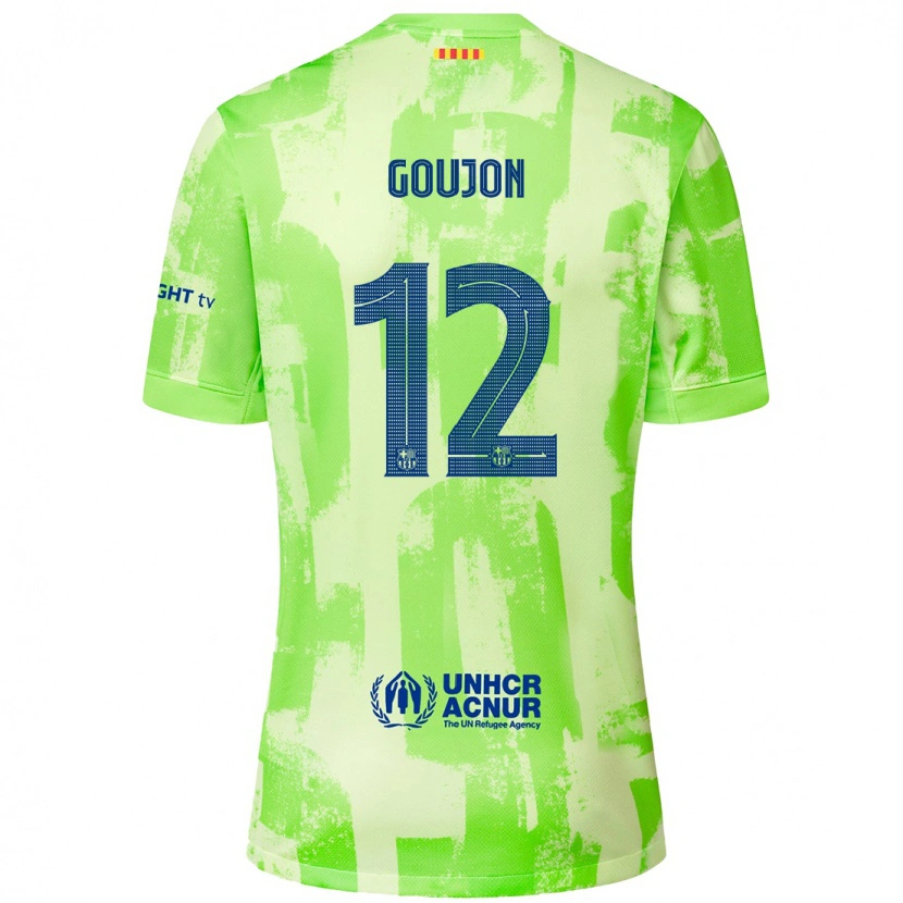 Danxen Donna Maglia Iker Goujón #12 Lime Kit Gara Third 2024/25 Maglietta