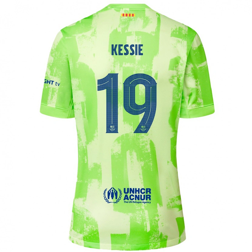 Danxen Donna Maglia Franck Kessie #19 Lime Kit Gara Third 2024/25 Maglietta