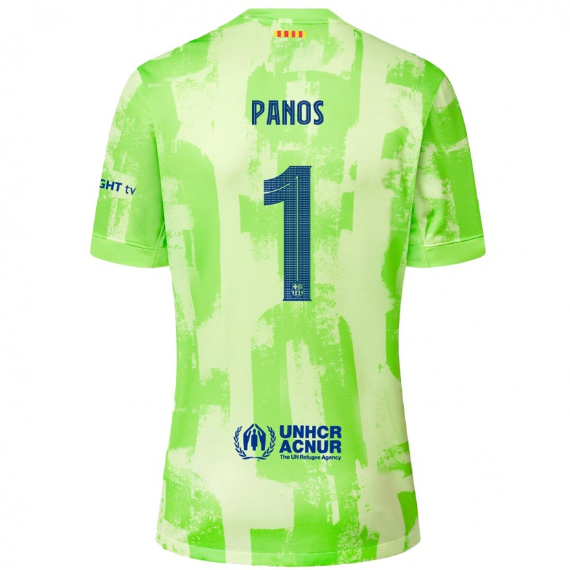 Danxen Donna Maglia Sandra Panos #1 Lime Kit Gara Third 2024/25 Maglietta