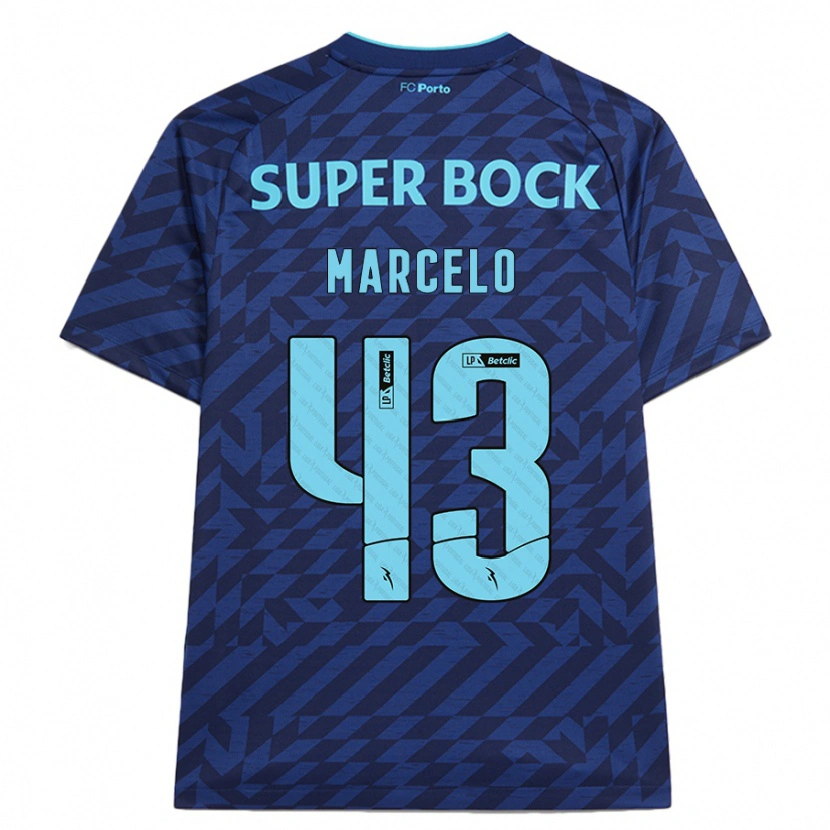 Danxen Donna Maglia Joao Marcelo #43 Blu Navy Kit Gara Third 2024/25 Maglietta