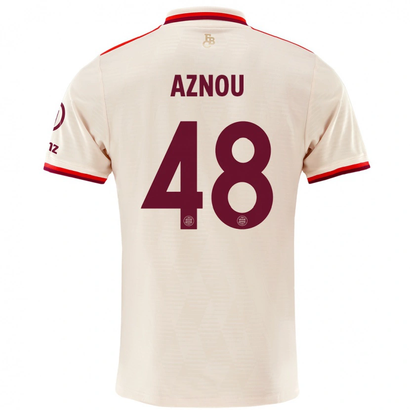 Danxen Donna Maglia Adam Aznou #48 Lino Kit Gara Third 2024/25 Maglietta