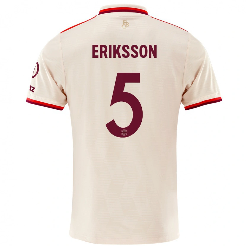 Danxen Donna Maglia Magdalena Eriksson #5 Lino Kit Gara Third 2024/25 Maglietta