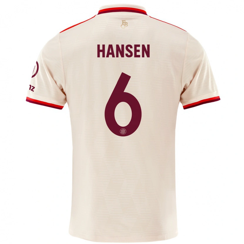Danxen Donna Maglia Tuva Hansen #6 Lino Kit Gara Third 2024/25 Maglietta