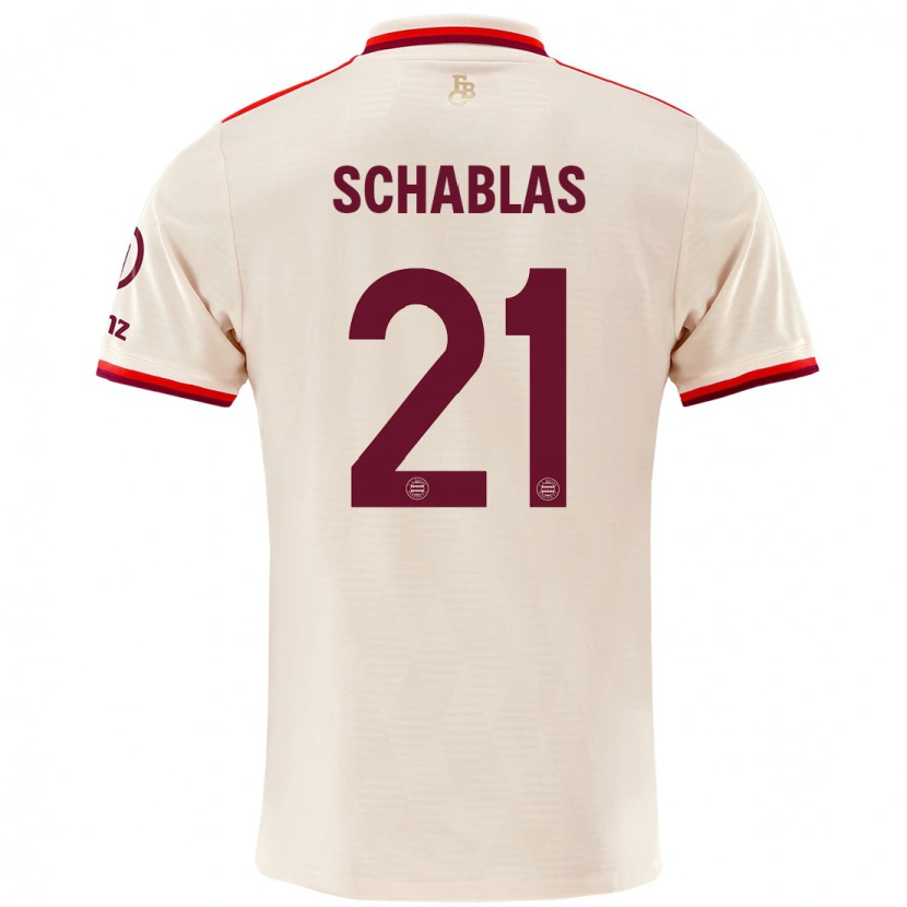 Danxen Donna Maglia Matteo Schablas #21 Lino Kit Gara Third 2024/25 Maglietta