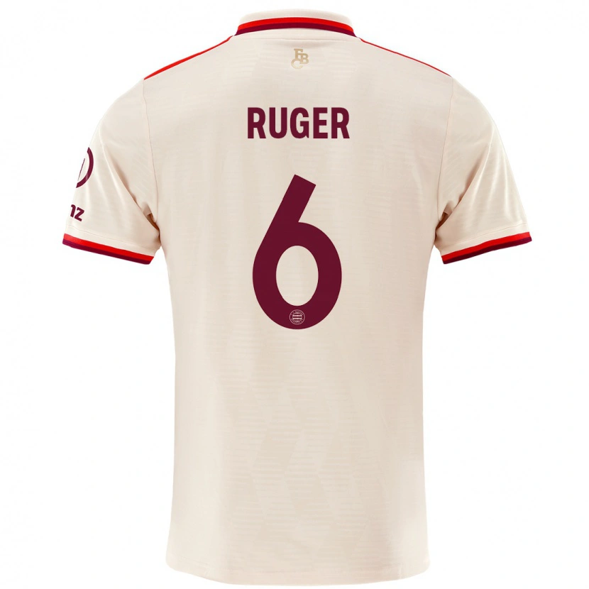 Danxen Donna Maglia Kurt Ruger #6 Lino Kit Gara Third 2024/25 Maglietta