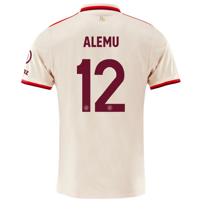 Danxen Donna Maglia Liul Alemu #12 Lino Kit Gara Third 2024/25 Maglietta