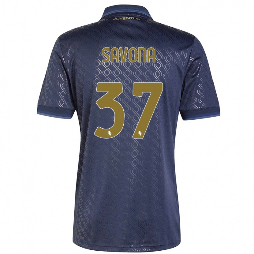 Danxen Donna Maglia Nicolò Savona #37 Blu Navy Kit Gara Third 2024/25 Maglietta