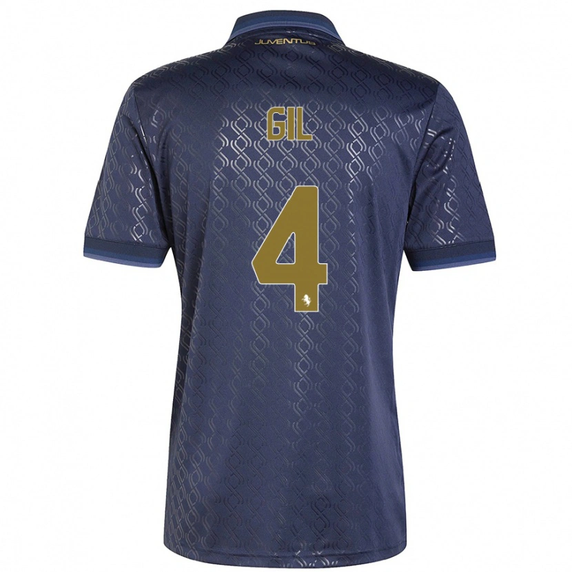 Danxen Donna Maglia Javier Gil #4 Blu Navy Kit Gara Third 2024/25 Maglietta