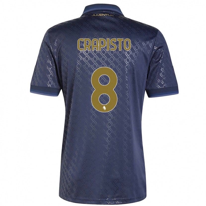 Danxen Donna Maglia Francesco Crapisto #8 Blu Navy Kit Gara Third 2024/25 Maglietta
