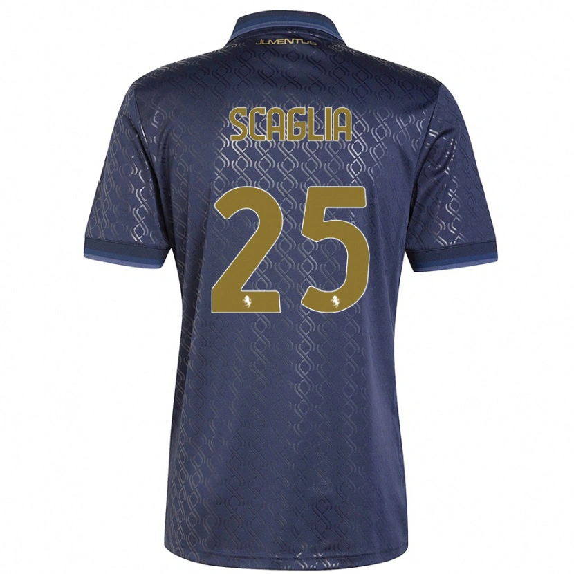 Danxen Donna Maglia Simone Scaglia #25 Blu Navy Kit Gara Third 2024/25 Maglietta