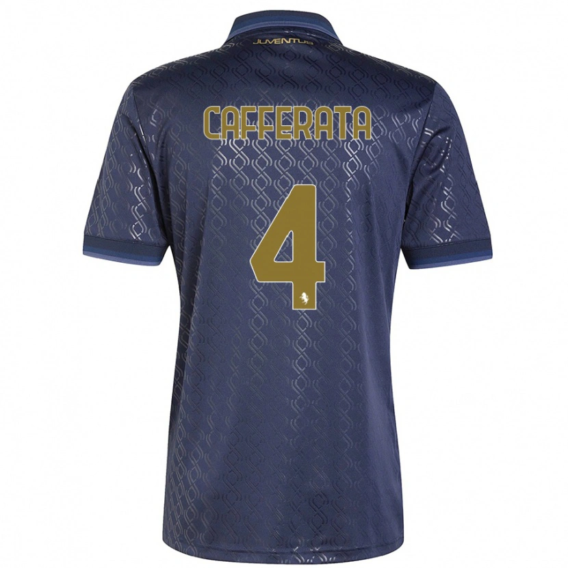 Danxen Donna Maglia Federica Cafferata #4 Blu Navy Kit Gara Third 2024/25 Maglietta