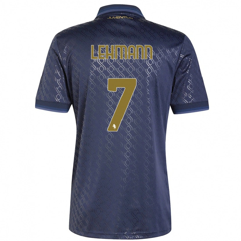 Danxen Donna Maglia Alisha Lehmann #7 Blu Navy Kit Gara Third 2024/25 Maglietta