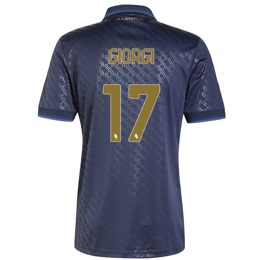Danxen Donna Maglia Lorenzo Giorgi #17 Blu Navy Kit Gara Third 2024/25 Maglietta