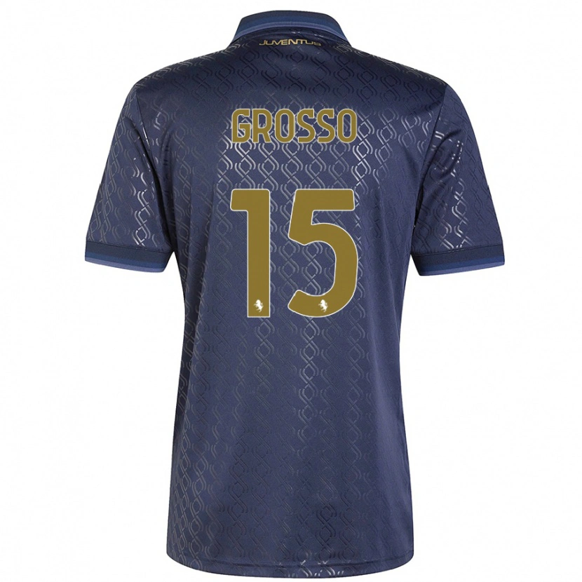Danxen Donna Maglia Julia Grosso #15 Blu Navy Kit Gara Third 2024/25 Maglietta