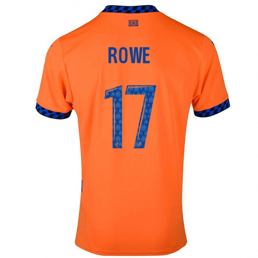 Danxen Donna Maglia Jonathan Rowe #17 Arancione Blu Scuro Kit Gara Third 2024/25 Maglietta