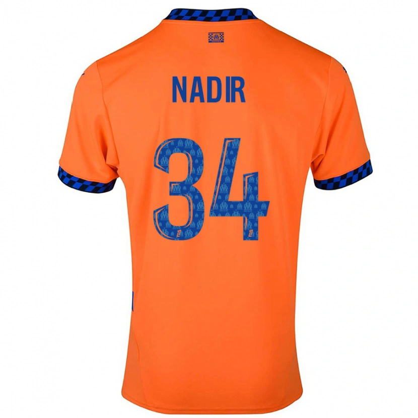 Danxen Donna Maglia Bilal Nadir #34 Arancione Blu Scuro Kit Gara Third 2024/25 Maglietta