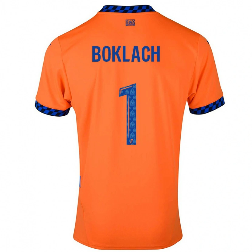 Danxen Donna Maglia Kateryna Boklach #1 Arancione Blu Scuro Kit Gara Third 2024/25 Maglietta