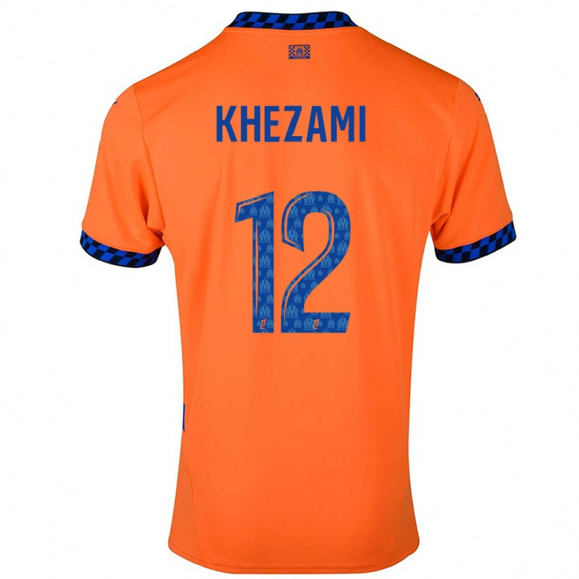 Danxen Donna Maglia Roselène Khezami #12 Arancione Blu Scuro Kit Gara Third 2024/25 Maglietta